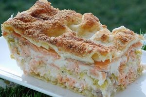 LASAGNE AU SAUMON ET POIREAUX (thermomix)