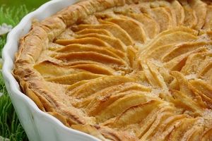 TARTE AUX POMMES ET SA CREME D'AMANDE (thermomix)