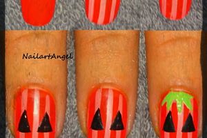 Tutoriel nail art citrouille, spécial halloween. Nail art halloween
