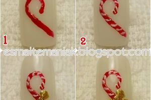 Tutoriel, nail art de noel, sucre d'orge