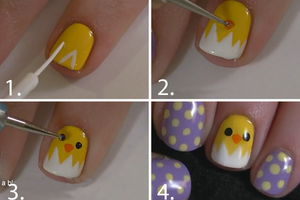 Nail art pâques, nail art pas à pas, tutoriel image