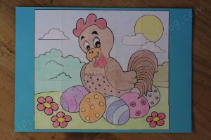 Le puzzle de la poule de Pâques