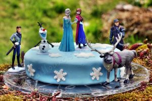 Gâteau d'anniversaire: La Reine des Neiges