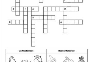 Mots croisés: Les fruits et les légumes