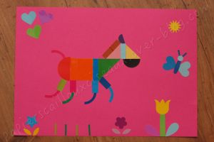 Dessins avec des gommettes