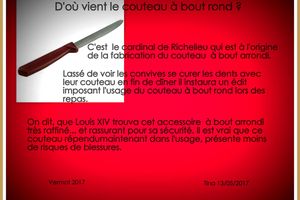 HISTOIRE DE COUTEAU.