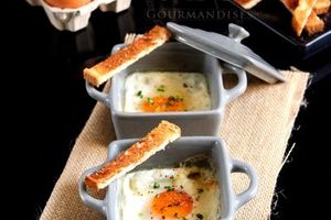 Oeufs cocotte à la crème fromagère