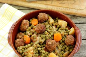 Tajine de boulettes et petits-pois carottes -Cookeo-