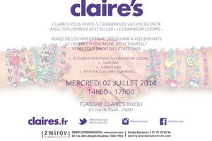 Rainbow loom Party + Hair Bar - Candy Bar et autres surprises - aujourd'hui mercredi Claire'S vous invite