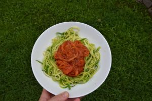 SPAGHETTIS DE COURGETTES  A LA BOLOGNAISE  4 💚 💙💜