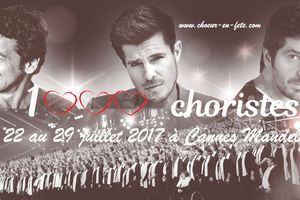 1000 choristes chantent avec PATRICK BRUEL, PATRICK FIORI et VINCENT NICLOS ...... à CANNES