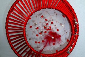 Attrape-rêves dreamcatcher - Eclipse lunaire totale Blood Moon Lune Rouge