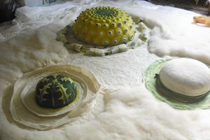 work in progress pictures of monumental art work "Cycle" 2011