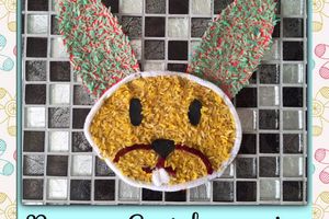 Lapin en riz coloré