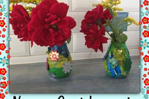 Vase en bouteille orangina