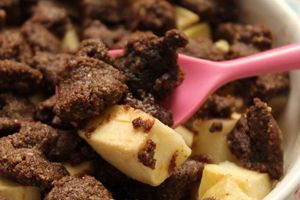 Crumble de pommes au cacao
