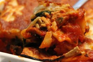 Lasagnes porc veau aux épinards