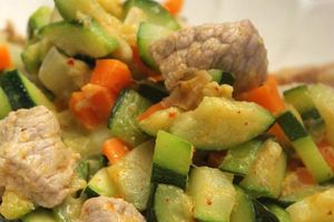 Sauté de veau à la courgette