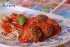 Polpettes italiennes aux herbes et spaghettis d'épeautre