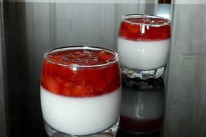 Panna cotta Fraise - Passion - Noix de coco
