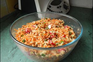 Salade Quinoa, Radis, Carottes, Oignons nouveaux