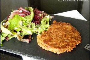 Galettes de sarrasin, tomates séchées, oignon et emmental (sans gluten)