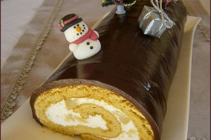 Bûche sans gluten Poire - Chocolat