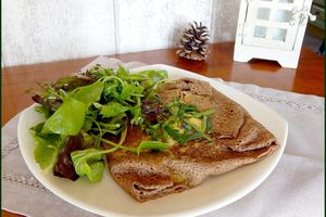 Galettes de blé noir aux épinards et feta