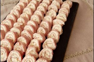 Petits roulés de jambon au fromage ail & fines herbes