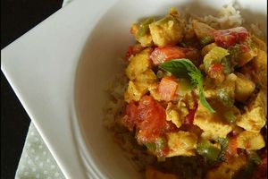 Poulet aux épices et lait de coco