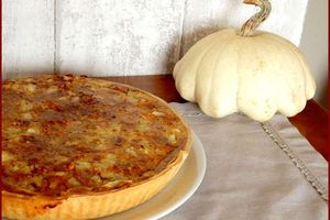 Tarte au pâtisson, Fourme d'Ambert et noisettes