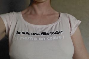 Tee-shirt AbricotBlanc