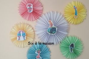 DIY décoration anniversaire rosace Trolls (ou ce qu'on veut)