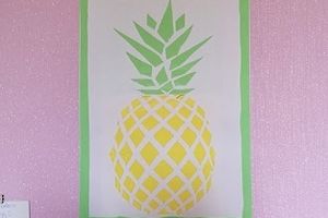 Tableau ananas pour prolonger l'été - DIY