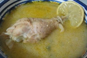 Soupe blanche au poulet