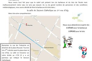 Loto - Changement de lieu