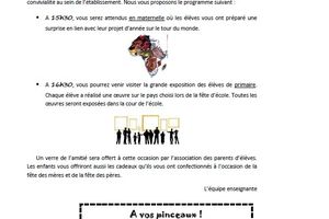 Fête des parents 2014-2015