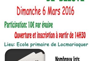 CONCOURS DE BELOTE Dimanche 6 Mars 2016