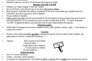 INFORMATION SEJOUR A VAL LOURON