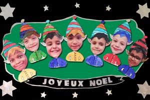 Illustration de décembre du calendrier de l'école.