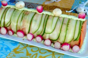 La bûche salée saumon et avocat de Jean-François Piège