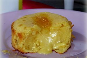 Gateau coulant chocolat blanc et citron de Philippe Conticini