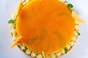 Tarte aux pêches royale de Jeffrey Cagnes