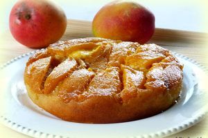 Gâteau renversé aux mangues