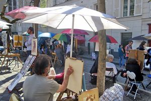 Peintres et portraitistes sur la place du Tertre