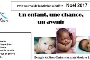 Message de Noël 2017 : Un enfant, une chance, un avenir !