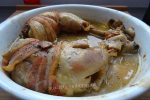 Cuisses de poulet farcies à la poitrine fumée et Merzer au cookéo ou pas