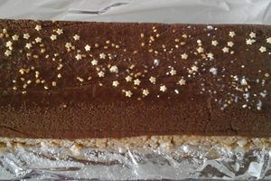 Bûche choco pommes caramélisées