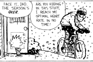 Vélo sous la neige