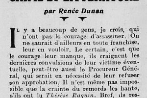Renée Dunan "Crime et Littérature" (1928)